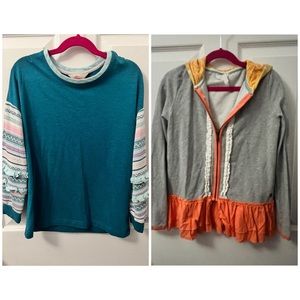 Size 8 & 10 Girls Matilda Jane sweatshirt and hoodie